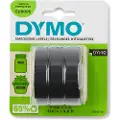 Dymo prægetape selvklæbende | 9mm x 3m ruller | hvid på sort | 3-pak