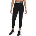 Nike Korte Nike Pro-leggings med mellemhøj talje og meshpanel til kvinder - sort