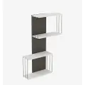 Skye Decor - Væghylde Destan - Mørkegrå, Fyrretræ - Hvid - Væghylder - - Homeroom