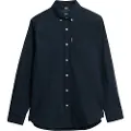 Superdry Superdrytil mænd. M4010991A Essentials navy langærmet oxfordskjorte (XXL), Casual, Bomuld, Korte ærmer, Blå