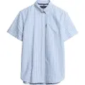 Superdry Superdrytil mænd. M4010944A Blå kortærmet oxfordskjorte (XXL), Casual, Bomuld, Korte ærmer