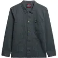 Superdry Superdrytil mænd. M5012064A Merchant Stripe jakke blå grå (XL), Casual, Polyester