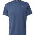 Nike Kortærmet Nike Miler Dri-FIT UV-løbeoverdel til mænd - blå