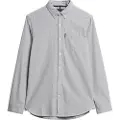 Superdry Superdrytil mænd. M4010991A Essentials Oxford-skjorte blå (L), Casual, Bomuld, Lange ærmer