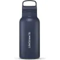 LifeStraw Go 2.0 Stainless Steel Water Filter Bottle 1L, Mørkeblå