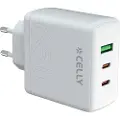 Celly Tc3gan65wevowh Usb-c Og Usb-c Vægoplader 65w