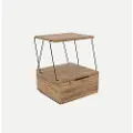 Skye Decor - Sengebord Tekoba - Mørkegrå - Brun - Sengeborde - - Homeroom