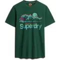 Superdry Superdrytil mænd. M1012020A Cl Great Outdoors grafisk t-shirt grøn (S), Casual, Korte ærmer, Økologisk bomuld, Bæredygtig