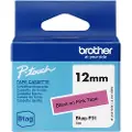Brother Tape Btag-p31 12mm Sort/lyserød