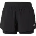 New Balance New Balancetil kvinder. WS41225 Sport Essentials 2-i-1 shorts sort (S), Polyester