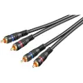Goobay RCA Stereo Cable - Shielded - 3m