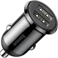 Baseus Grain Pro dobbelt USB-biloplader - 4.8A - Sort