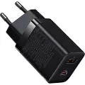 Baseus Super Si Pro Hurtig Oplader 30W - USB-C, USB-A - Sort