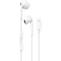 Dudao In-Ear-hovedtelefoner med lyn og fjernbetjening - hvid