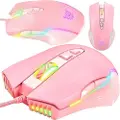 24hShop CW905 gamingmus med 6 DPI-niveauer og RGB-belysning - pink