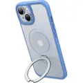 Torras mobiltaske Ostand Matte til iPhone 15 (marineblå)