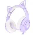 Onikuma K9 Gaming Headset med katteører og RGB-belysning - Lilla