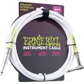 Ernie Ball P06049 10ft Straight-Angle Instrument Cable White