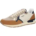 Pepe Jeans Pepe Jeanstil mænd. PMS40030 Brit Camp brune lædersko (45), Fast, Ruskind, Blonder, Casual