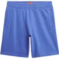 Superdry Superdrytil mænd. M7110427A Strikkede shorts med logo Essential blå (M), Casual, Bomuld