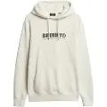 Superdry Superdrytil mænd. M2014037A Utility Sport sweatshirt med hætte hvid ecru (XXL), Casual, Bomuld