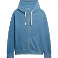 Superdry Superdrytil mænd. M2014170A Klassisk hættetrøje med blå lynlås og hætte (L), Casual, Bomuld