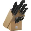 Zwilling Knivbloksæt FOUR STAR, sæt med 8 stk, med honestang og saks, Zwilling