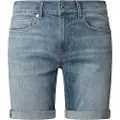 Pepe Jeans Pepe Jeanstil mænd. PM801080IC0 Bermuda Hatch blå (32), Casual, Bomuld, Denim, Bæredygtig