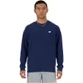 New Balance New Balancetil mænd. MT41507 Sport Essentials Sweatshirt navy (XL), Casual, Bomuld, Blå