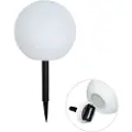 QAZQA Udendørslampe hvid 25 cm inkl. LED IP44 solcelledrevet RGBW - Ludger