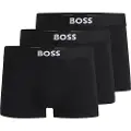 Hugo Boss BOSStil mænd. 50544263 Pakke med 3 boxershorts En sort (XL), Afslappet, Polyester