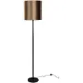 QAZQA Gulvlampe sort med fløjlslampeskærm bronze 40 cm - Simplo