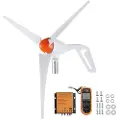 Vevor 500W vindmøllegenerator, 12V vindmøllesæt, 3-bladet vindkraftgenerator med anemometer, MPPT-controller og justerbar vindretning, velegnet til hjem, gård, autocampere, både