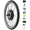 Vevor 1000W elcykelkonverteringssæt, 48V 420 o/min 26" forhjuls elcykelnavmotorsæt med opgraderet hastighedsregulator, gashåndtag, LCD-display og PAS-system til racercykel