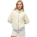 Superdry Superdrytil kvinder. W2012350A Studios hvid sweatshirt med lynlås (M), Casual, Genanvendt polister, Bæredygtig