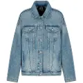 Armani Exchange AIX Armani Exchangetil kvinder. XW000902AF10869MB001 Blå denimjakke (L), Casual, Bomuld