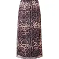 Pieces Pcfrida Mesh Leopard Midinederdel