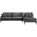 Homitis - Hjørnesofa Papira Højre Hjørne (L3+Chl) - Mørkegrå - Grå - Sofaer med chaiselong - - Homeroom