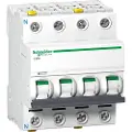 Schneider Electric Acti9 automatsikring ic60n, 3p+n 13a c, med dobbelt terminal, 72 mm