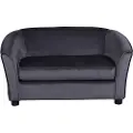 Venture Home - Måna Kids Sofa - Black / Dark Grey Velvet - Grå - Børnesofaer & lænestole - - Homeroom