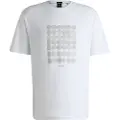 Hugo Boss BOSStil mænd. 50537845 Interlock-t-shirt i bomuld med illustration af hvide cirkler (L), Casual, Korte ærmer