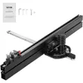 Vevor Precision Geringsmåler, Standard Slot 19 x 9,5 mm, Aluminiumslegering Bordsav Geringsmåler med 61 cm rist 15 vinkelstop Justerbart fjederbelastet stempel og aftagelig skive, til træbearbejdning