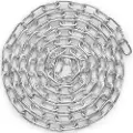Vevor Proof Coil Chain, 3/16" x 10', 1100 lbs sikker arbejdsbelastning, zinkbelagt, testet spiralkæde med to hurtigled, galvaniseret kulstofstålkæde til bugsering, ophængning, camping, bugsering af kæ