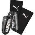 Puma ULTRA Flex Football Sleeves Shinguards, Accessories, Black/Silver, S