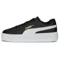 Puma Smash Platform v3 Sneakers Women, Shoes, Black/White/Gold, 38.5