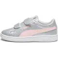 Puma Smash 3.0 Glitz Glam Sneakers Kids, Shoes, Glacial Gray/Frosty Pink, 34.5