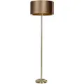 QAZQA Gulvlampe messing med fløjlsskærm bronze 50 cm - Simplo