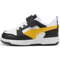 Puma Rebound v6 Lo Toddlers'Sneakers, Shoes, Black/Yellow Sizzle/White, 23