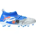 Puma FUTURE 8 MATCH FOREVER FG/AG Football Boots Youth, Shoes, White/Ultra Blue/Feather Gray, 34
