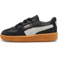 Puma Palermo Leather Sneakers Toddler, Shoes, Black/Feather Gray/Gum, 21